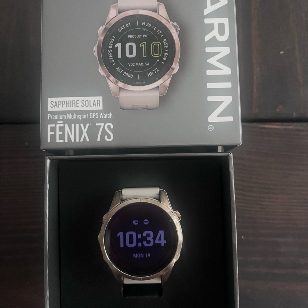 Garmin Fenix 7s 42mm Sapphire Solar Smartwatch with Premium Design